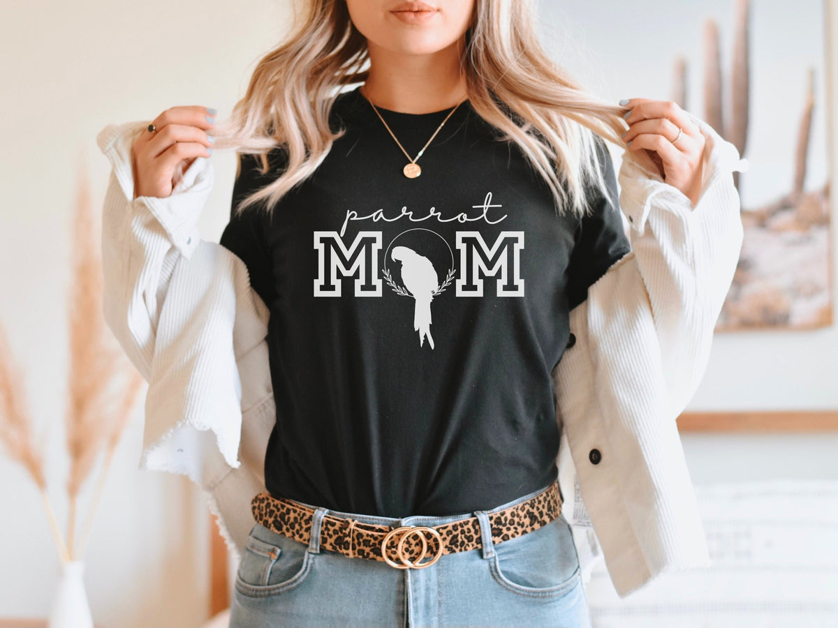 Cute Parrot Mom Shirt for Bird Lovers Cute Gifts for Bird Person Parrot Mom Gift Macaw Amazon African Gray Cockatoo Ringneck T shirt Graphic Tee – Easygoing Wear · Great Gift For Fans