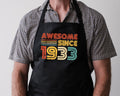 Baking Apron 91st Birthday Gifts Cotton Aprons for Men Dad 91 Years Old Bbq Summer Awesome Since 1933 v2 Graphic Tee – Bold Style · Trending Graphic Apparel
