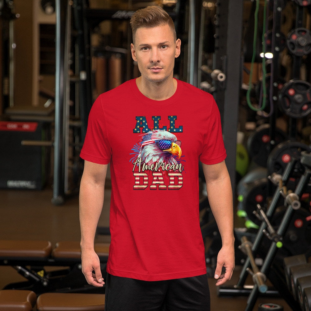 All American Dad Mens Soft T shirt Graphic Tee – Cozy Vibes · Great Gift For Fans