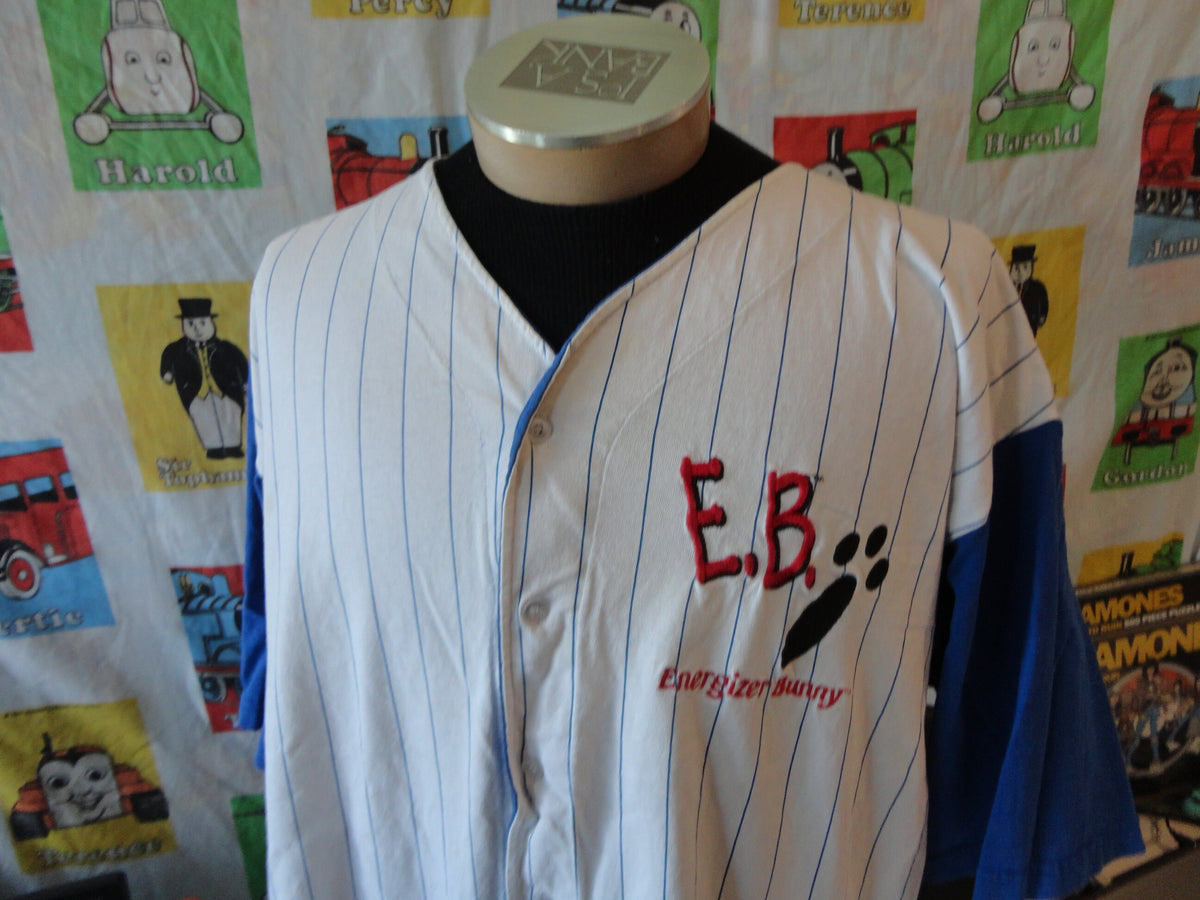Vintage 9039s Energizer Bunny Pinstripe Baseball Jersey XL Jersey – Premium Graphic · Top Pick For Any Outfit