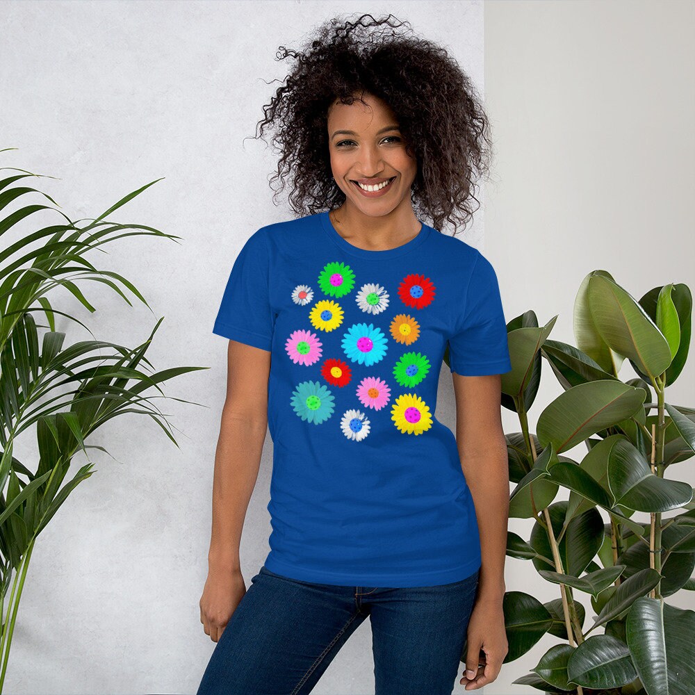 Pickleball Daisies Unisex Soft T shirt Graphic Tee – Bold Style · Trending Graphic Apparel