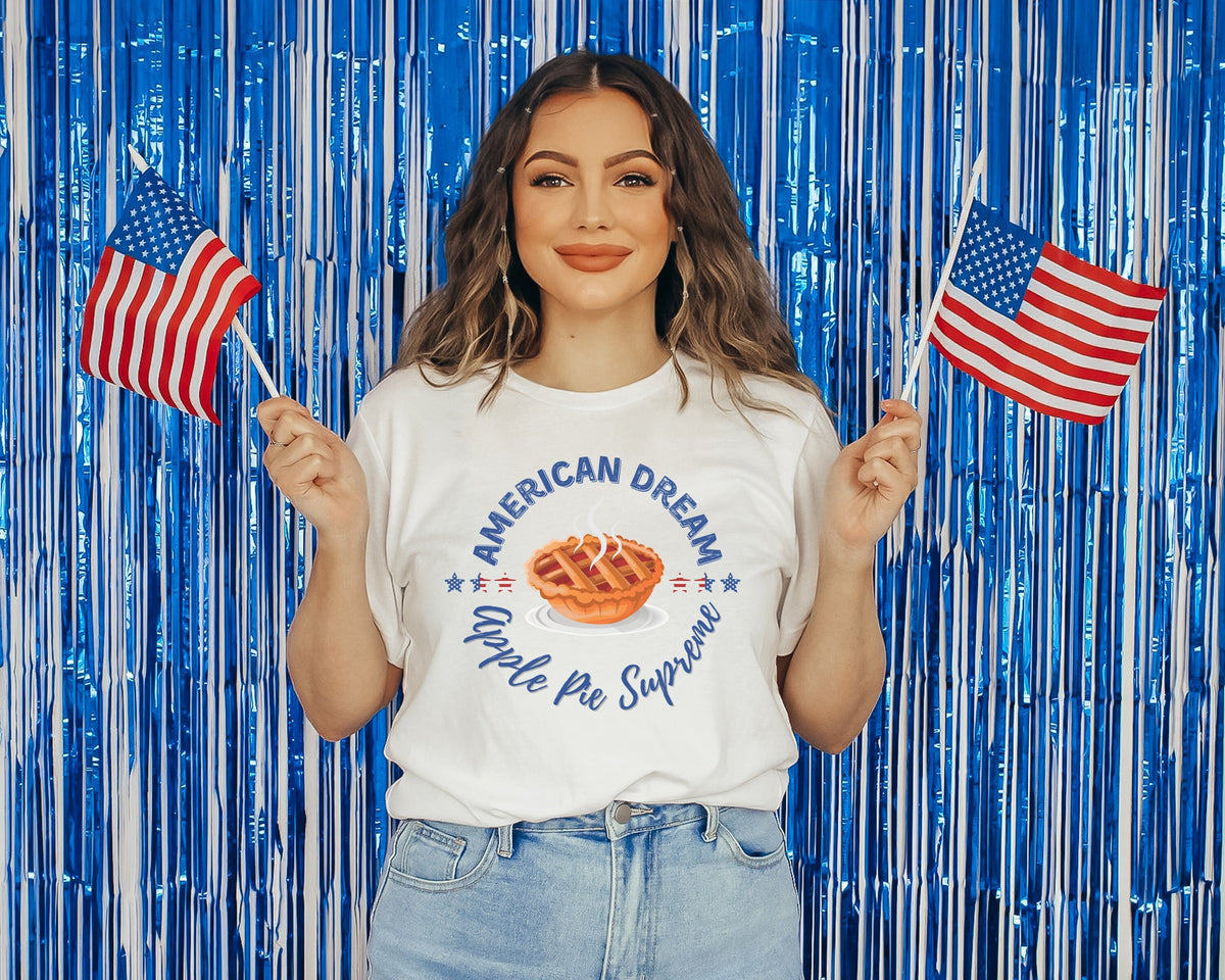 Americana Apple Pie Independence Day Shirt 4th of July Tee USA Pride Memorial Day Shirt Proud American Festive Americana Red White Blue Graphic Tee – Fan Favorite · High-Quality Print