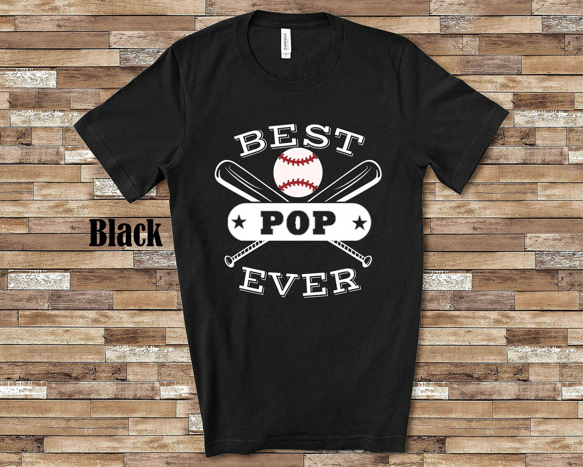 Best Baseball Pop Ever Shirt for Grandpa Great for Father39s Day Birthday or Christmas Gift for Grandfather of Baseball Player Graphic Tee – Everyday Comfort · Trending Graphic Apparel