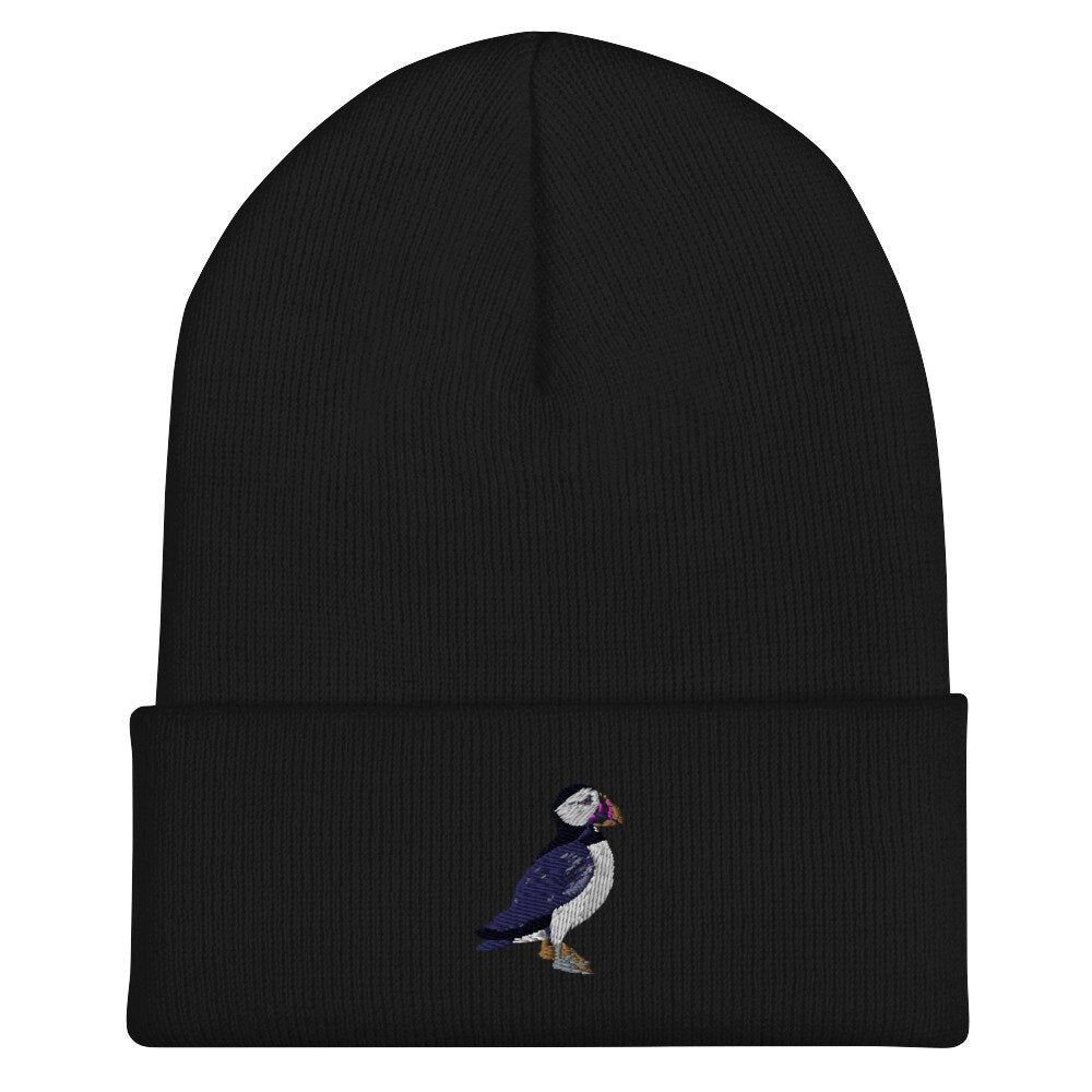 Puffin Bird Beanie Hat Puffin Bird Embroidered Knit Cap Puffin Bird Lover Puffin Bird Gift Funny Puffin Hat Puffin Cuffed Beanie Graphic Tee – Bold Style · Trending Graphic Apparel