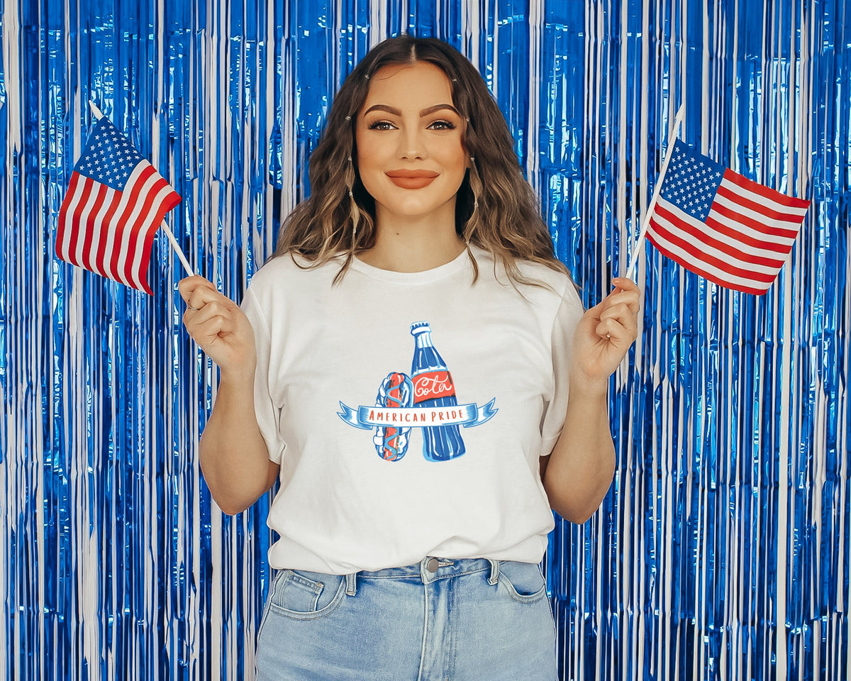 USA Cola 4th of July Tshirt American Pride Unisex Indpendence Day Shirt Beer and Hotdog Tshirt Retro American Nostalgia Tee July 4th Tee Graphic Tee – Cozy Vibes · Great Gift For Fans