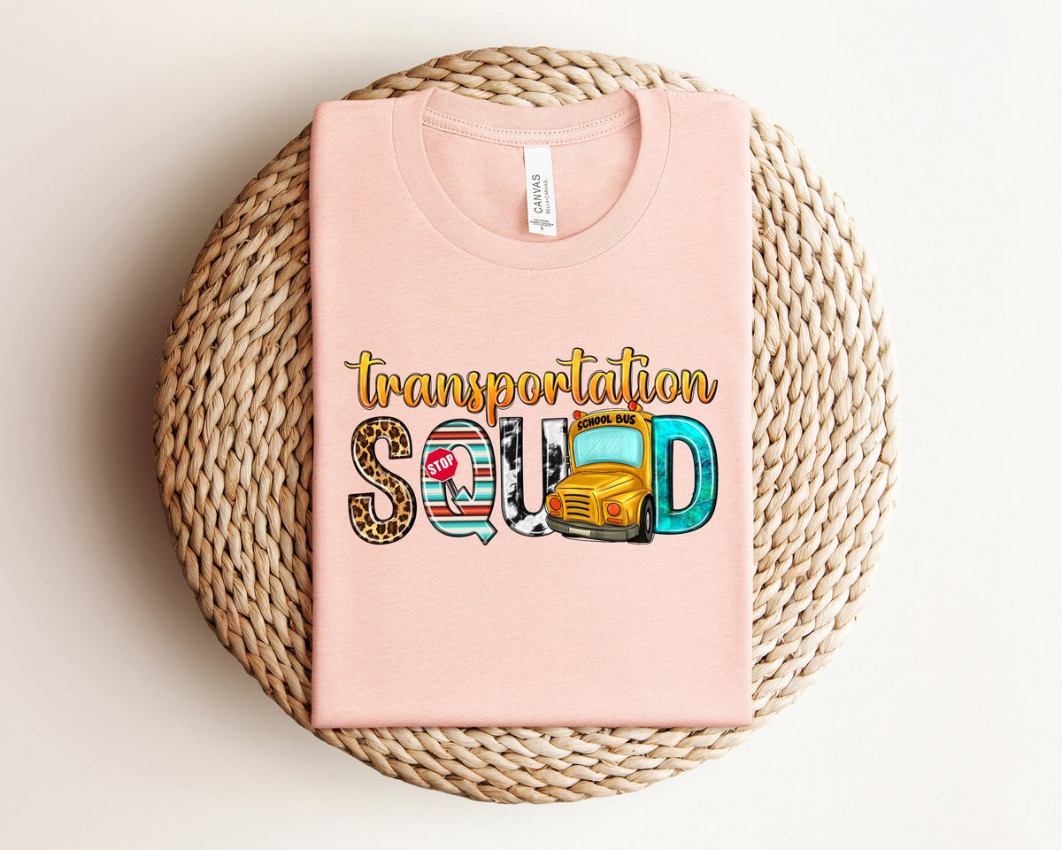 Transportation Squad Shirt Transportation Tshirt School Shirt School Gifts Bus Shirt School Bus TShirt Bus Driver Shirt Student Tee Graphic Tee – Everyday Comfort · High-Quality Print