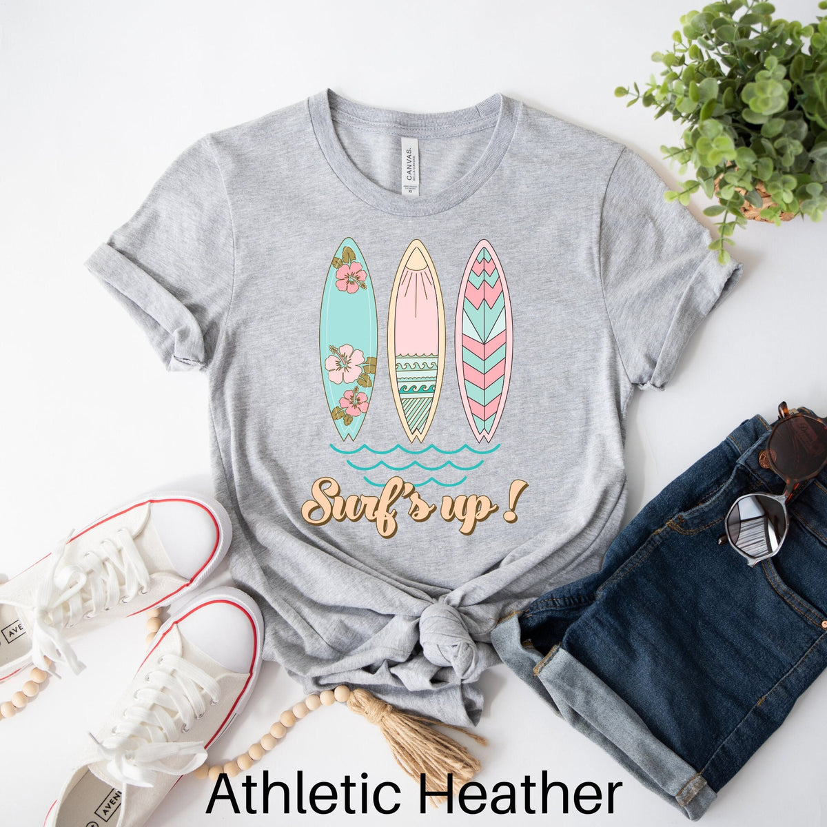 Surf39s Up Shirt Surf Board Shirt Surfing Shirt Vacation Tshirt Summer Gift Cute Summer Shirt Retro Summer Shirt Beach Vacation Shirt Graphic Tee – Feel-Good Design · Perfect For Daily Wear