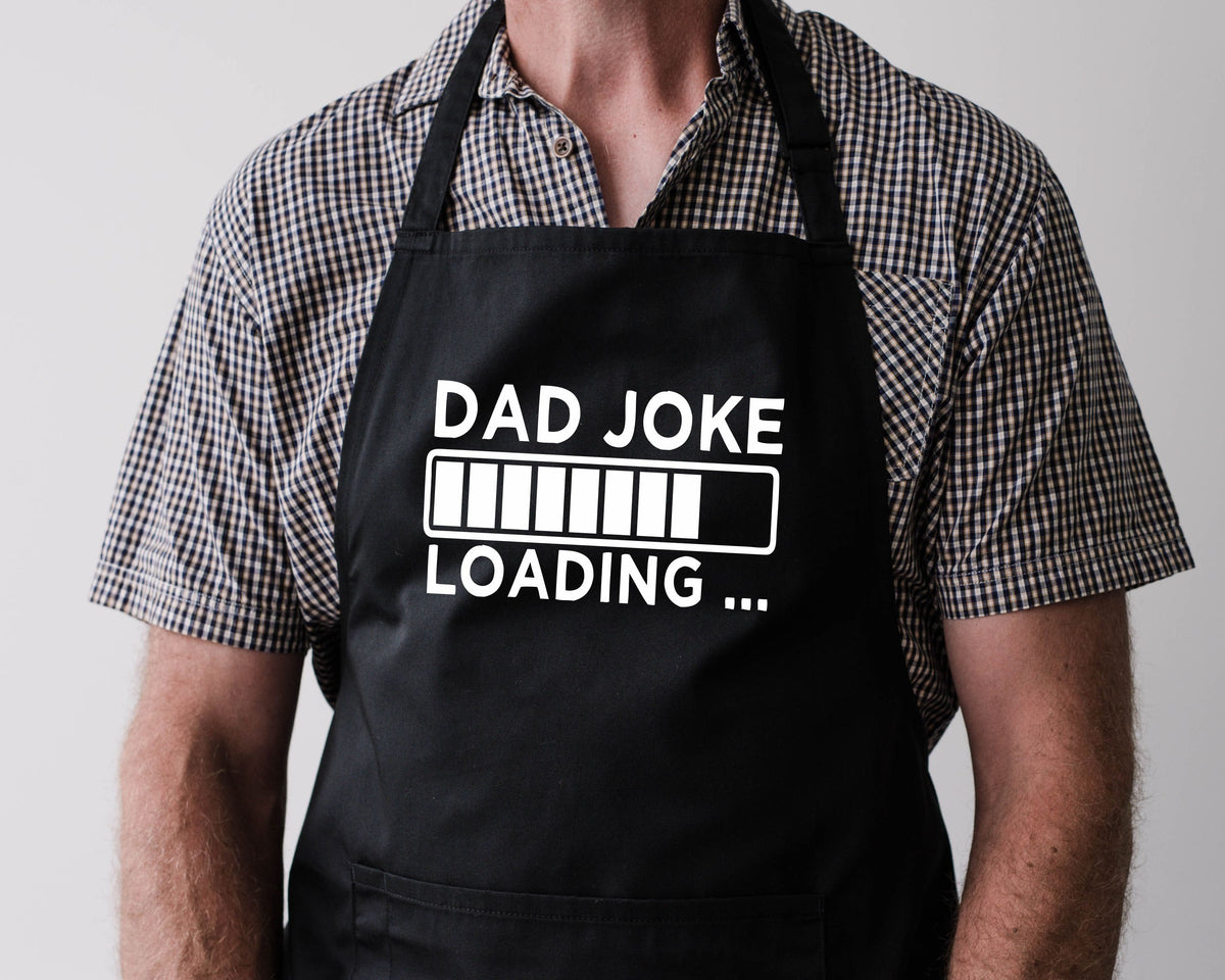 Baking Apron Grab This Fathers Day Special GiftsChef Cotton Bbq Apron with Fun Prints Dad Joke Loading Graphic Tee – Warm & Stylish · Trending Graphic Apparel