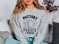 Funny Pottery Because Murder is Wrong Dark Humor Womens Pullover Sweatshirt Sweatshirt Gift for Clay Sculpture Hobby Pottery Gift for Her Sweatshirt – Easygoing Wear · Great Gift For Fans