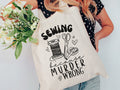 Funny Sewing Hobby Cotton Canvas Tote Bag Farmers Market Bag Sewing Lover Crafting Bag Gift for Her Seamstress Storage Bag Gift for Crafts Tote Bag – Bold Style · Top Pick For Any Outfit