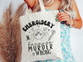Funny Embroidery Cotton Canvas Tote Bag Farmers Market Bag Sewing Supply Bag Gift for Her Crafting Storage Bag Cute Crafty Shopping Tote Tote Bag – Feel-Good Design · Great Gift For Fans