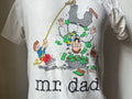 Vintage 9039s Mr Dad Funny Father39s Day White T Shirt Size M Graphic Tee – Feel-Good Design · High-Quality Print