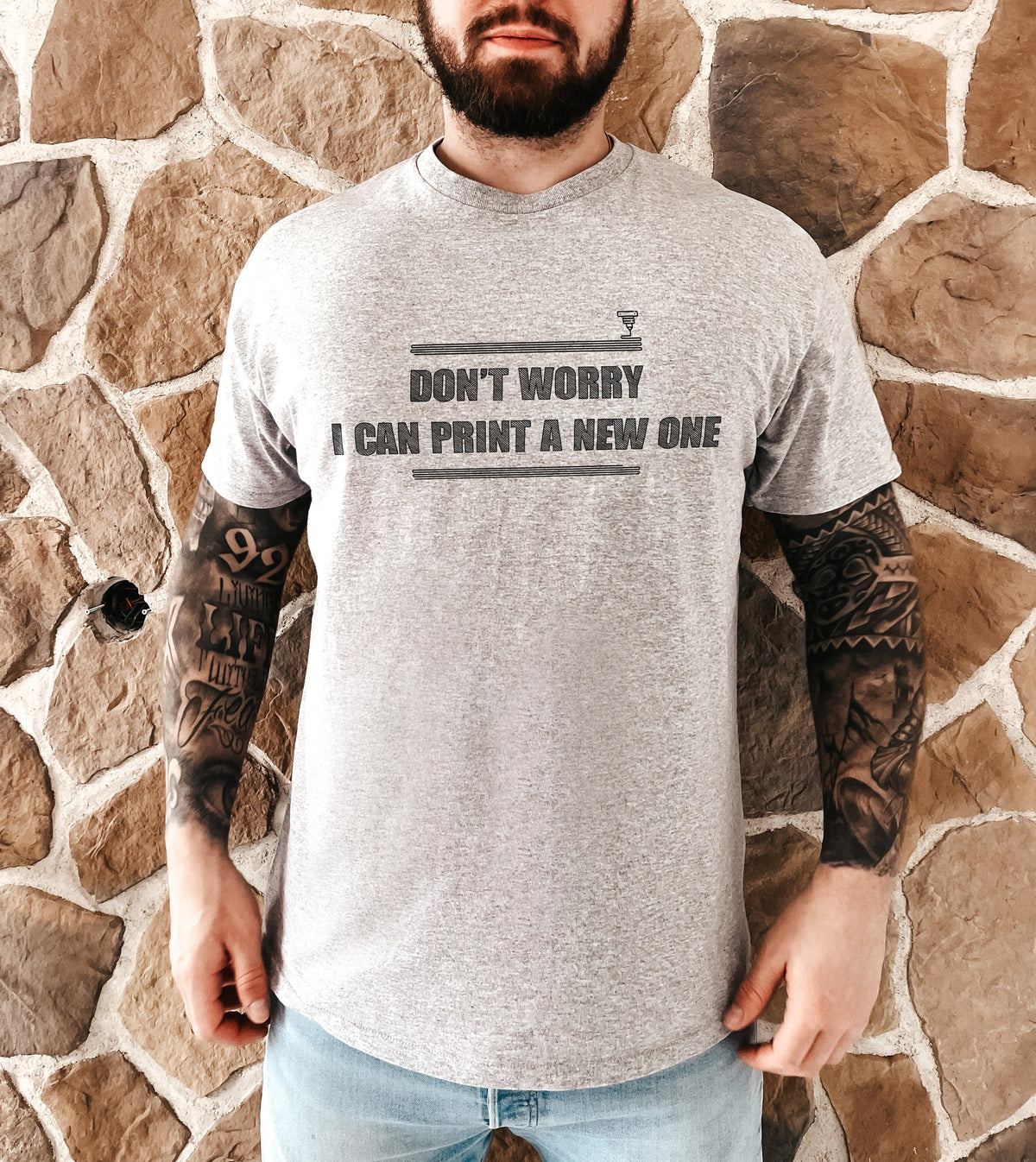 3D Printing Shirt Funny 3D Printer TShirt Don39t Worry I Can 3D Print A New One Gift For 3D Printing 3D Printing Lover Shirt Graphic Tee – Feel-Good Design · Perfect For Daily Wear