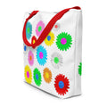 Pickleball Daisies Large Tote Bag w Inside Pocket 16quot x 20quot holds up to 44 lbs Tote Bag – Aesthetic Look · Perfect For Daily Wear