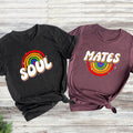 Soulmates Matching Couple Shirts Soulmate Shirt LGBT Shirt Pride Shirt Lesbian Gay Shirt Love is Love Shirt Rainbow Shirt Graphic Tee – Cozy Vibes · Great Gift For Fans