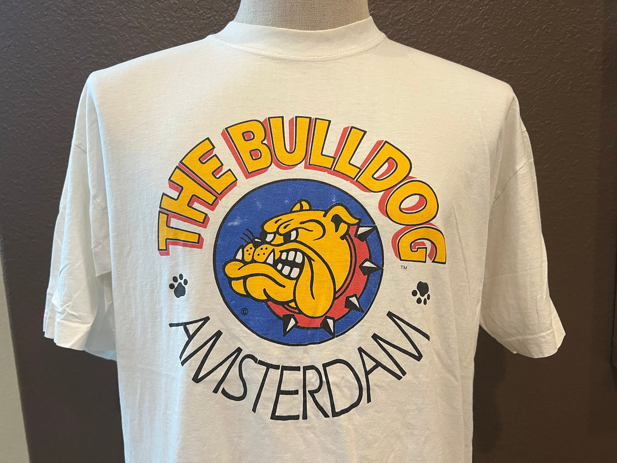 Vintage 9039s The Bulldog Amsterdam White T Shirt Size L Graphic Tee – Warm & Stylish · Must-Have Style
