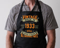 Baking Apron 91st Birthday Gifts Cotton Aprons for Men Dad 91 Years Old Bbq Summer Vintage Made In 1933 Graphic Tee – Easygoing Wear · Trending Graphic Apparel