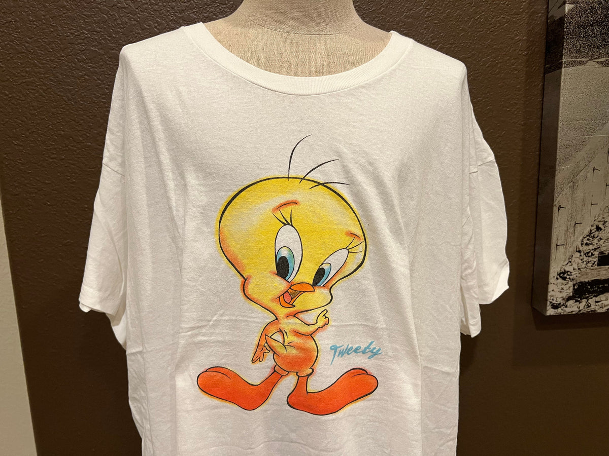 Vintage 9039s Tweety Bird Looney Tunes White T Shirt Size 3XL Graphic Tee – Premium Graphic · Trending Graphic Apparel