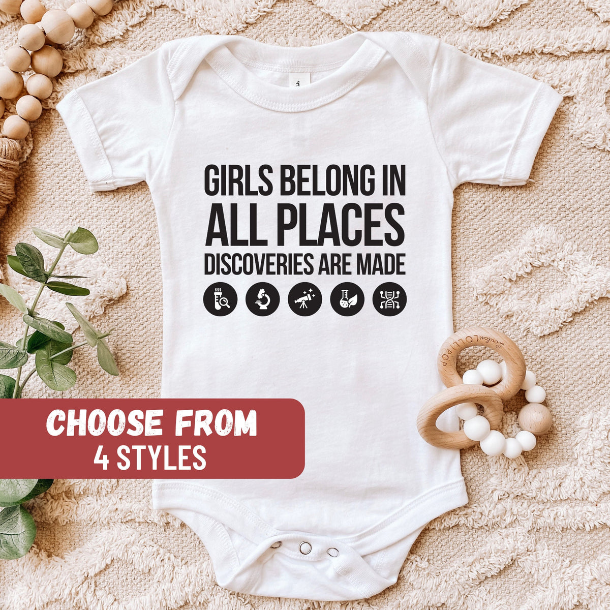 Science Baby Bodysuit Scientist Baby Bodysuit Baby Gift Baby Shower Gift Girls Belong In All Places Discoveries Are Made Baby Bodysuit Graphic Tee – Soft Feel · Great Gift For Fans