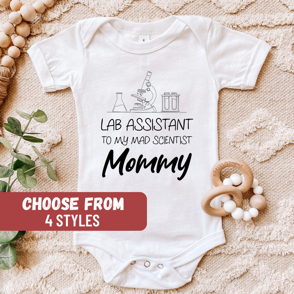Baby Shower Gifts Cute Science Baby Baby Clothes Funny Scientist Gift Baby Tees Lab Assistant To My Mad Scientist Mommy Baby Bodysuit Graphic Tee – Warm & Stylish · Trending Graphic Apparel