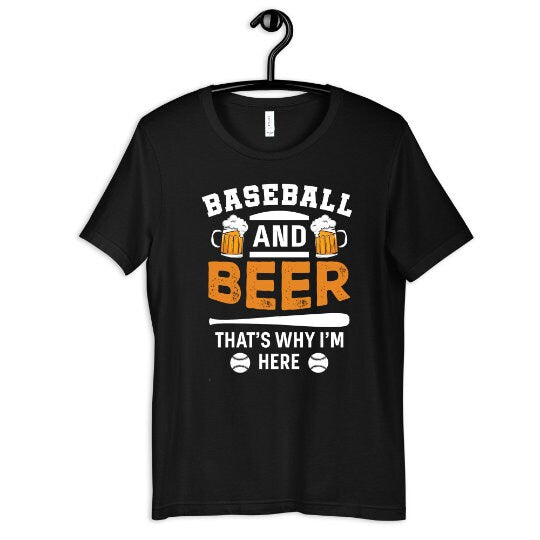 Baseball and Beer TShirt Funny Baseball Game Shirt Tank Top Hoodie Sweatshirt Long Sleeve Hoodie – Soft Feel · Trending Graphic Apparel