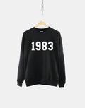1983 40th Birthday Sweatshirt Made In Year Numbers Sweater Sweatshirt – Bold Style · Must-Have Style
