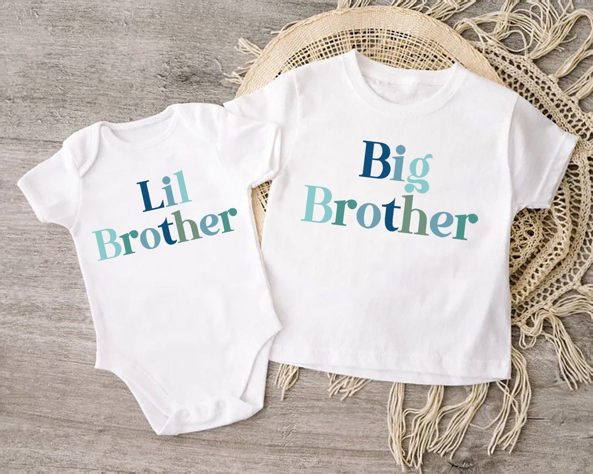 Big Bro Toddler Shirt Lil Bro Baby Bodysuit Natural Big Brother Toddler Tee Natural Little Brother Baby Body Pregnancy Announcement Tees Graphic Tee – Fan Favorite · Top Pick For Any Outfit