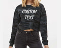 Custom Text on crop sweatshirt Custom Women39s Lightweight Crop Crew Pullover Personalized Cropped Pullover Custom Photo Logo Design Sweatshirt – Feel-Good Design · Great Gift For Fans