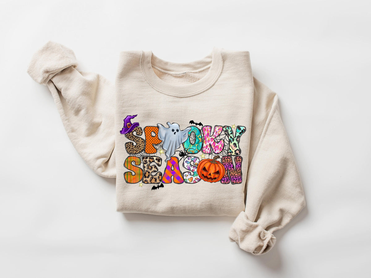Spooky Season Ghost Sweatshirt Ghost Sweatshirt Halloween Favorite Cute Ghost Sweatshirt Halloween Gift Spooky Season Shirt Sweatshirt – Feel-Good Design · Great Gift For Fans