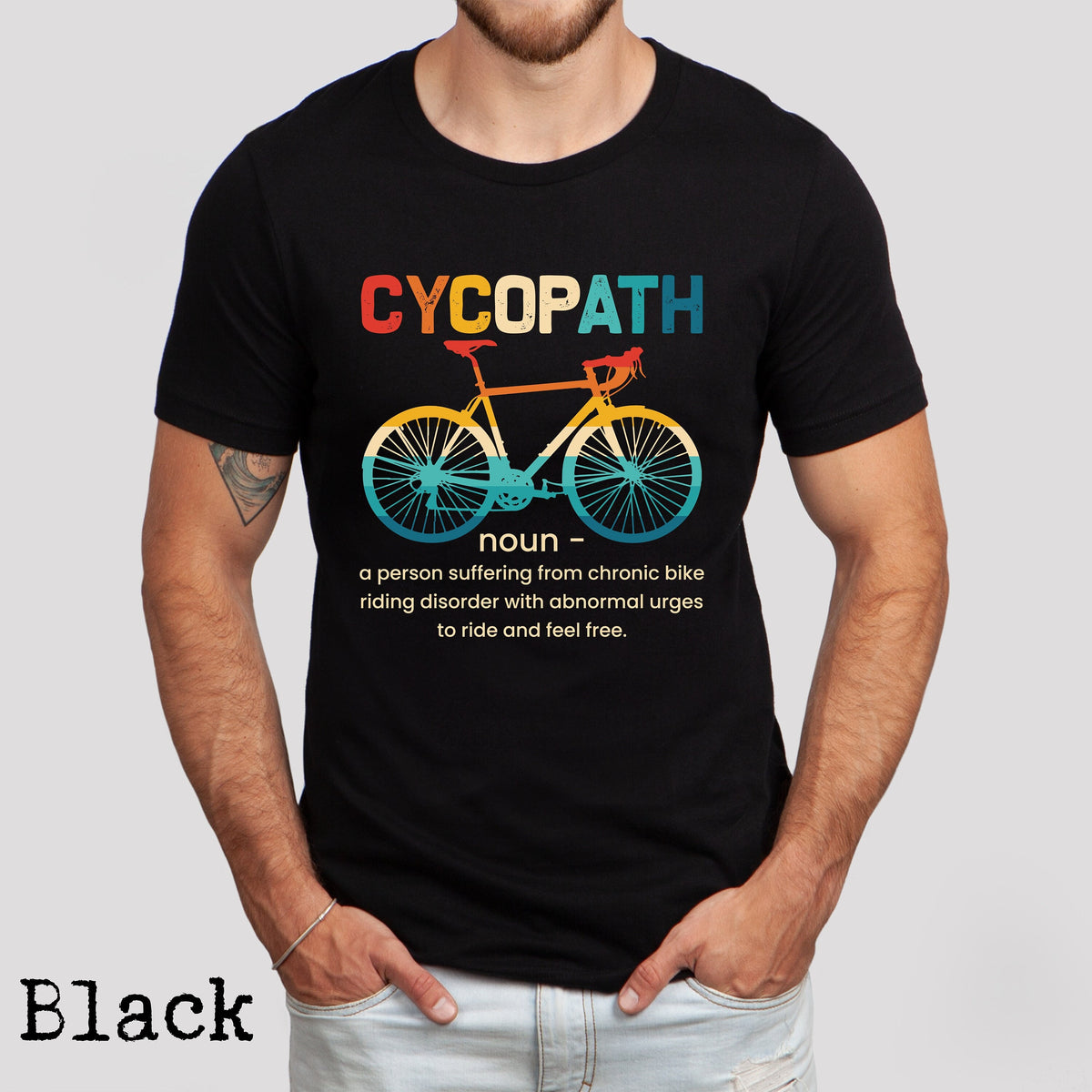 Cycopath Shirt Bicycle Shirt Cycling Shirt Biking Shirt Bike Shirt Funny Cycling Shirt Cycling Gift Cyclist Shirt Bicycle Lover Gift Graphic Tee – Bold Style · Great Gift For Fans