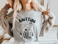 Funny Knitting Because Murder is Wrong Dark Humor Tshirt for Women Cute Yarn Knitting Needles Tee Knitting Humor Shirt Gift for Knitter Graphic Tee – Feel-Good Design · High-Quality Print