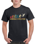 Top Gift TShirt for Dad Evolution of Handball Sports Cotton Comfort Graphic Tee – Feel-Good Design · Perfect For Daily Wear