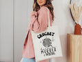 Funny Crochet Cotton Canvas Tote Bag Shopping Market Bag Crafting Bag Gift for Her Crochet Yarn Craft Supply Storage Bag Cute Hobby Bag Tote Bag – Bold Style · Trending Graphic Apparel