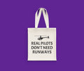 Funny Helicopter Pilot Bag Helicopter Gift Idea Real Pilots Don39t Need Runways Tote Bag Tote Bag – Aesthetic Look · Must-Have Style