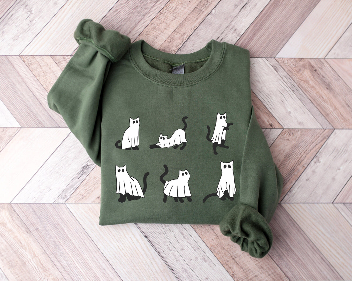 Halloween SweatshirtCat SweatshirtGhost ShirtHalloween SweaterCool Halloween Cat ShirtCat Lover TshirtBlack Cat Shirt2023 Spooky Seas Sweatshirt – Soft Feel · Top Pick For Any Outfit