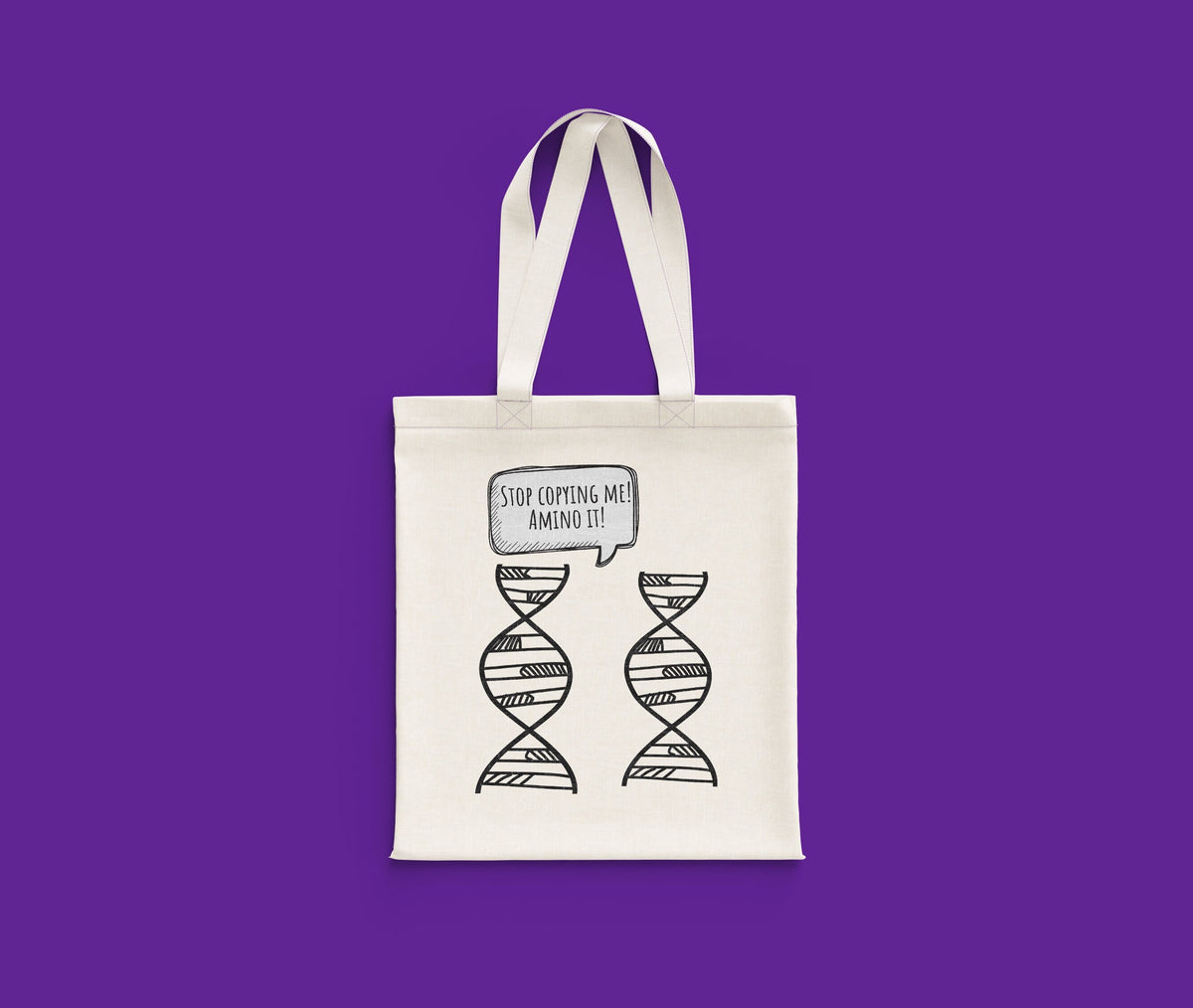 Geneticist Tote Bag Funny Genetics Gift Idea Biology Gift DNA Bag Science Geek Gift Stop Copying Me Amino It Tote Bag – Premium Graphic · Trending Graphic Apparel