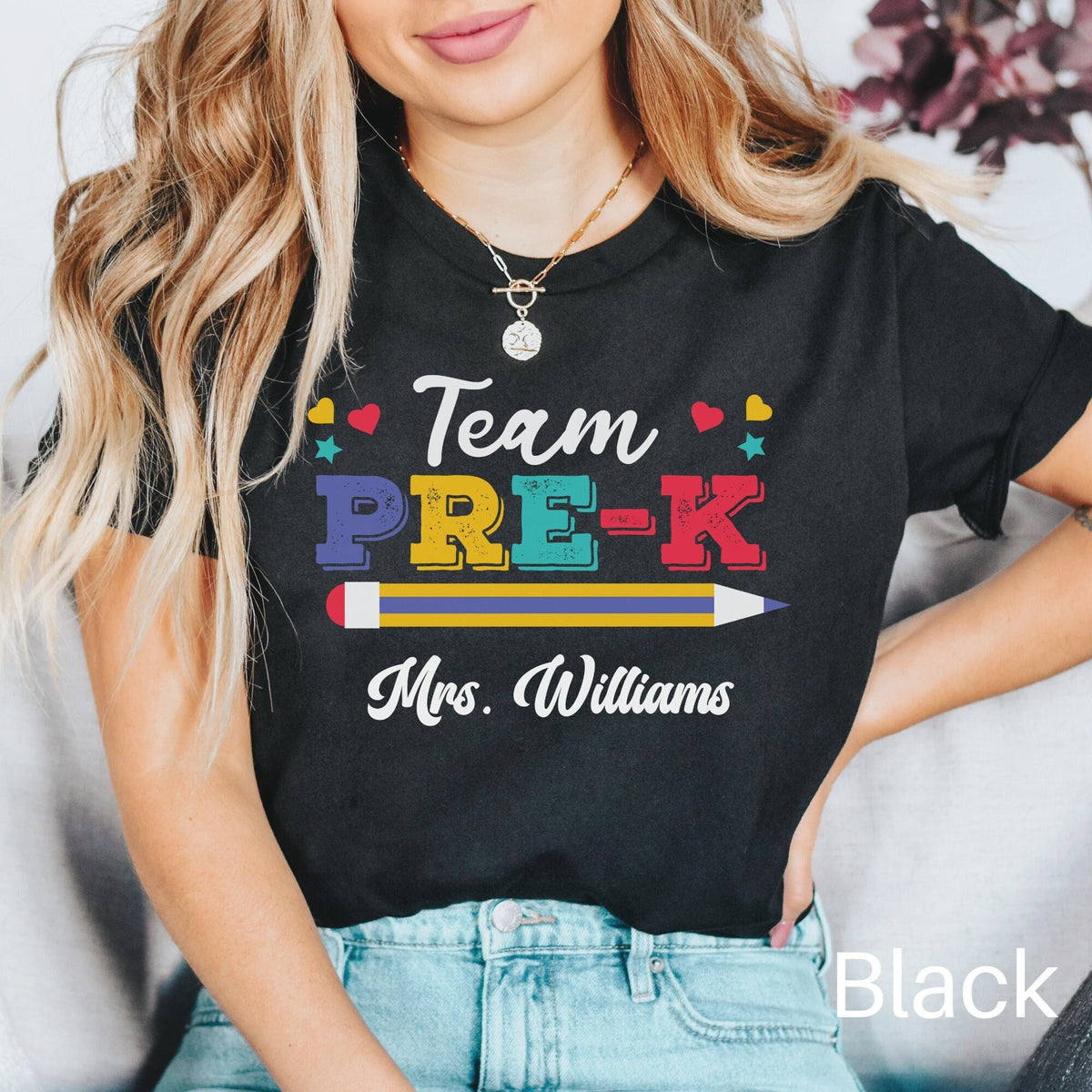 Custom Teacher Shirt PreK Teacher Team Shirt Personalized School Gift Customized Name Teacher Tee PreK Team Graphic Tee – Easygoing Wear · Great Gift For Fans