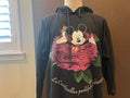 Vintage 9039s French Flower Mickey Mouse Disney Black Hooded Long sleeve Shirt Size L Graphic Tee – Feel-Good Design · Trending Graphic Apparel