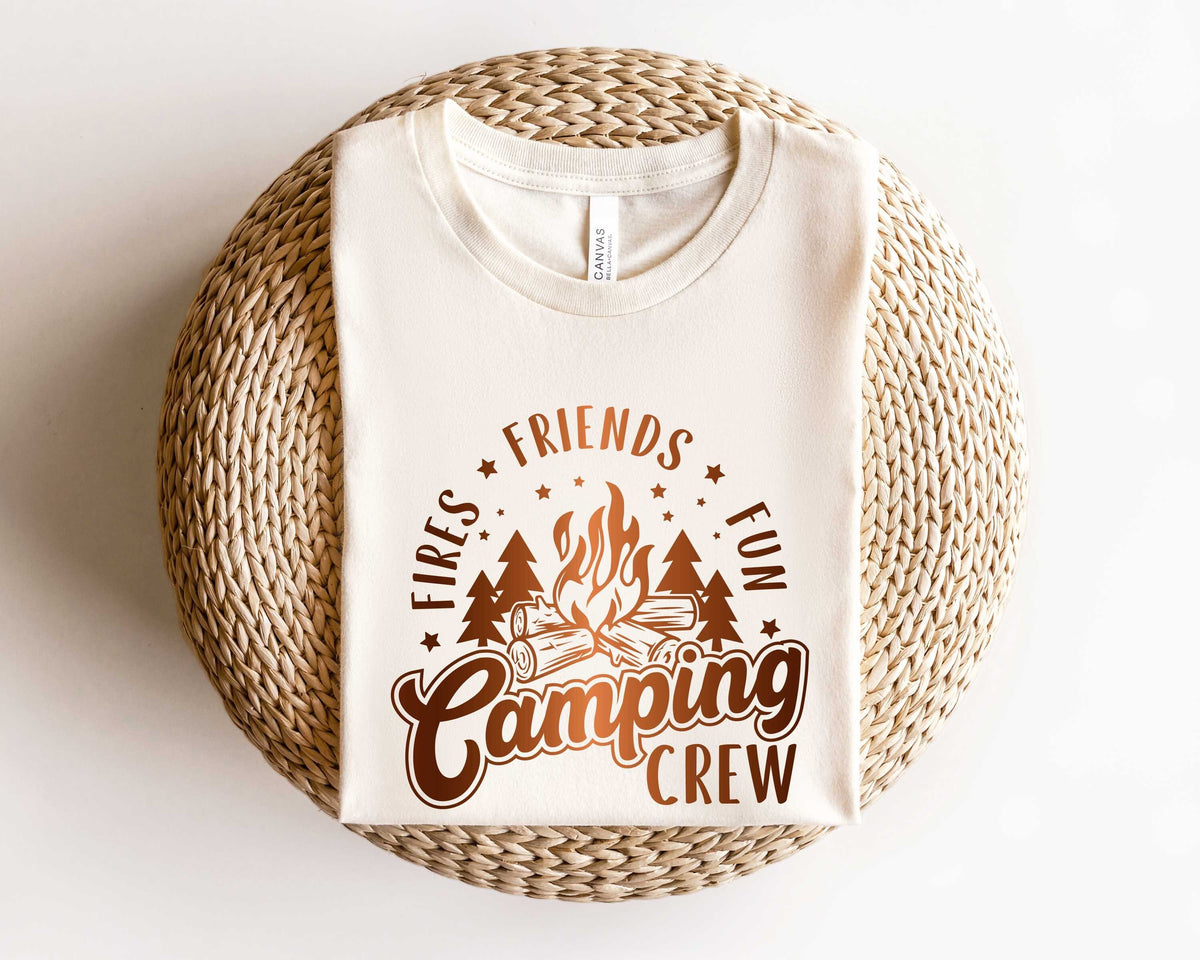 Fires Friends Fun Shirt Camping Crew Shirt Custom Camp Crew Shirt Camper Shirt Adventure Shirt Explore Shirt Hiking Outdoor Shirt Graphic Tee – Everyday Comfort · Great Gift For Fans