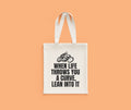 Biker Tote Bag Motorcycle Rider Gift When Life Throws You A Curve Motorbike Bag Tote Bag – Aesthetic Look · Trending Graphic Apparel