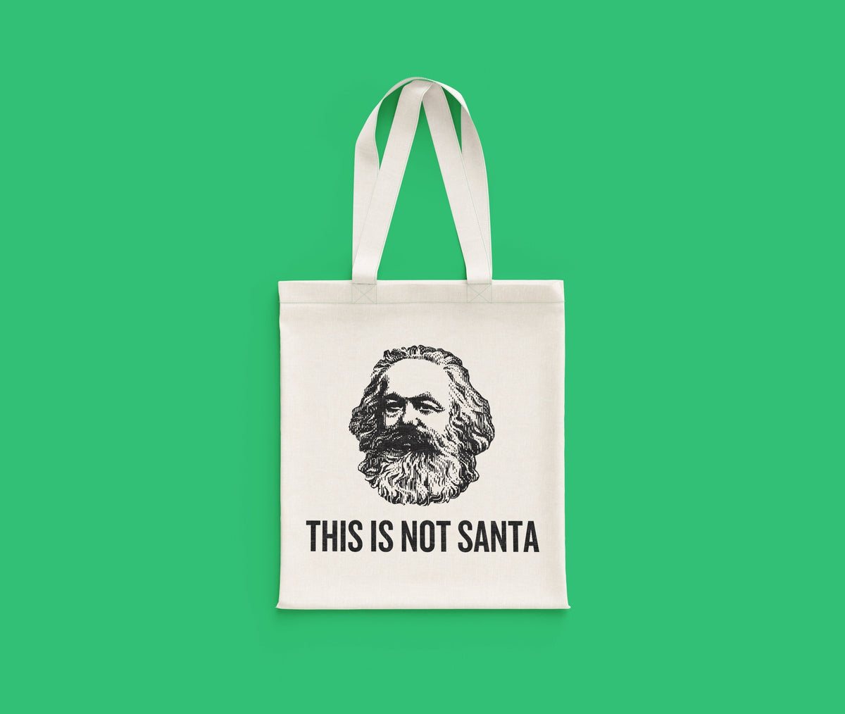 Funny Karl Marx Tote Bag Marxist Present idea Sociology Gift Philosophy Gift This Is Not Santa Tote Bag – Aesthetic Look · Trending Graphic Apparel