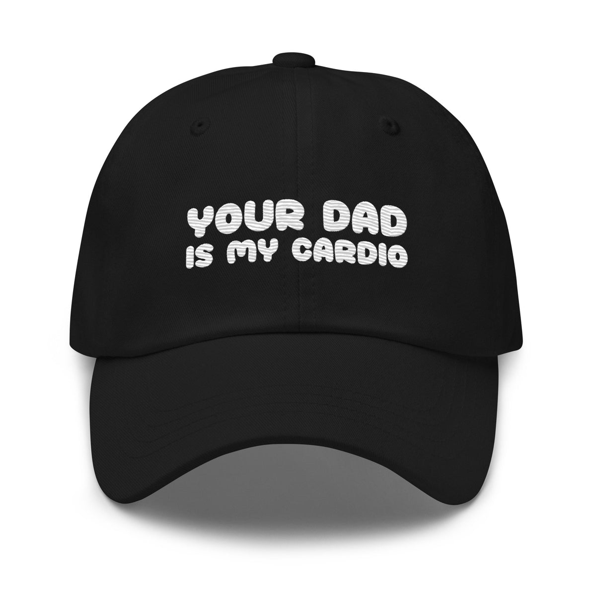 Funny Gift Funny Hat Funny Dad Hat Sarcasm Dad Hat Embroidered Cap Funny Workout Dad Hat Workout Gift Your Dad Is My Cardio Dad Hat Graphic Tee – Aesthetic Look · Perfect For Daily Wear