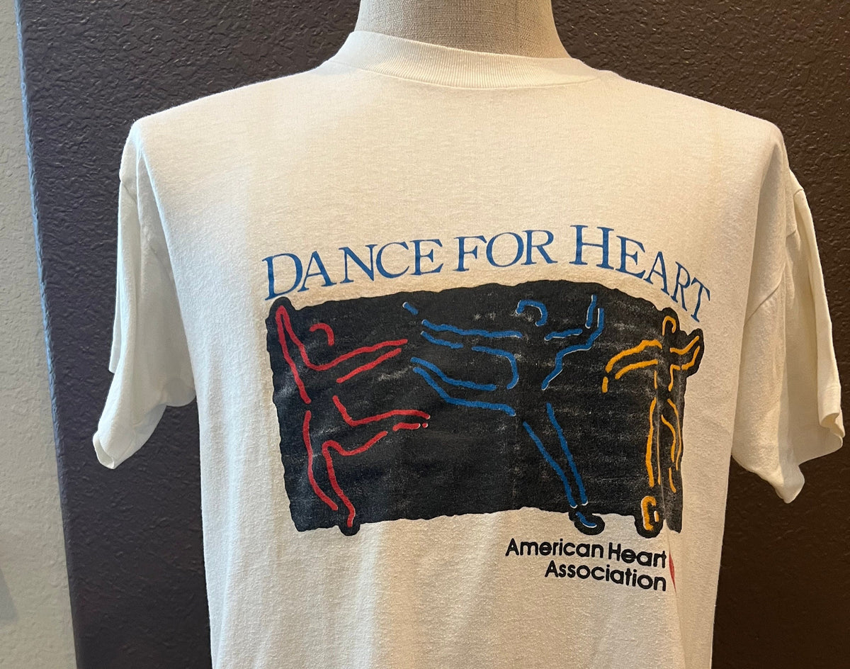Vintage 8039s Dance for Heart American Heart Assoc White T Shirt Size L Graphic Tee – Everyday Comfort · Top Pick For Any Outfit