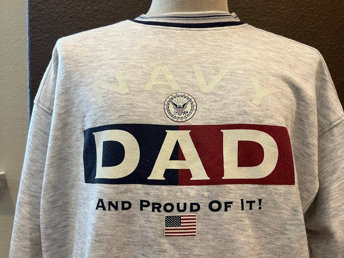 Vintage 9039s US Navy Dad Grey Crewneck Sweatshirt Size XL Sweatshirt – Everyday Comfort · Top Pick For Any Outfit