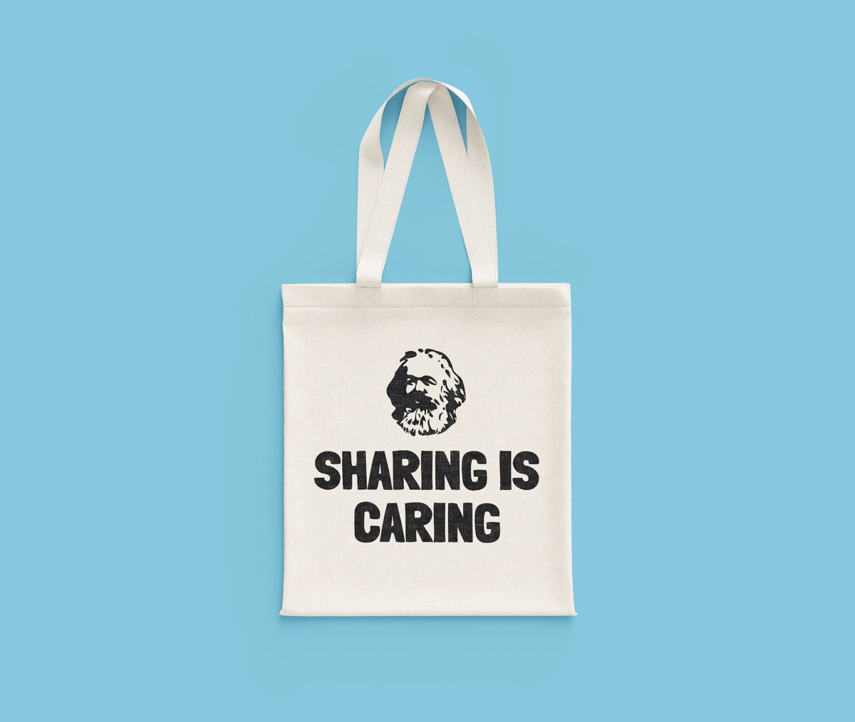 Karl Marx Tote Funny Sociology Gift Marxist Present Marxism Humor Sharing Is Caring Tote Bag Tote Bag – Warm & Stylish · Top Pick For Any Outfit