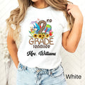 Leopard Custom Teacher Shirt 2nd Grade Teacher Team Shirt Personalized School Gift Customized Name Teacher Tee Second Grade Graphic Tee – Soft Feel · Trending Graphic Apparel