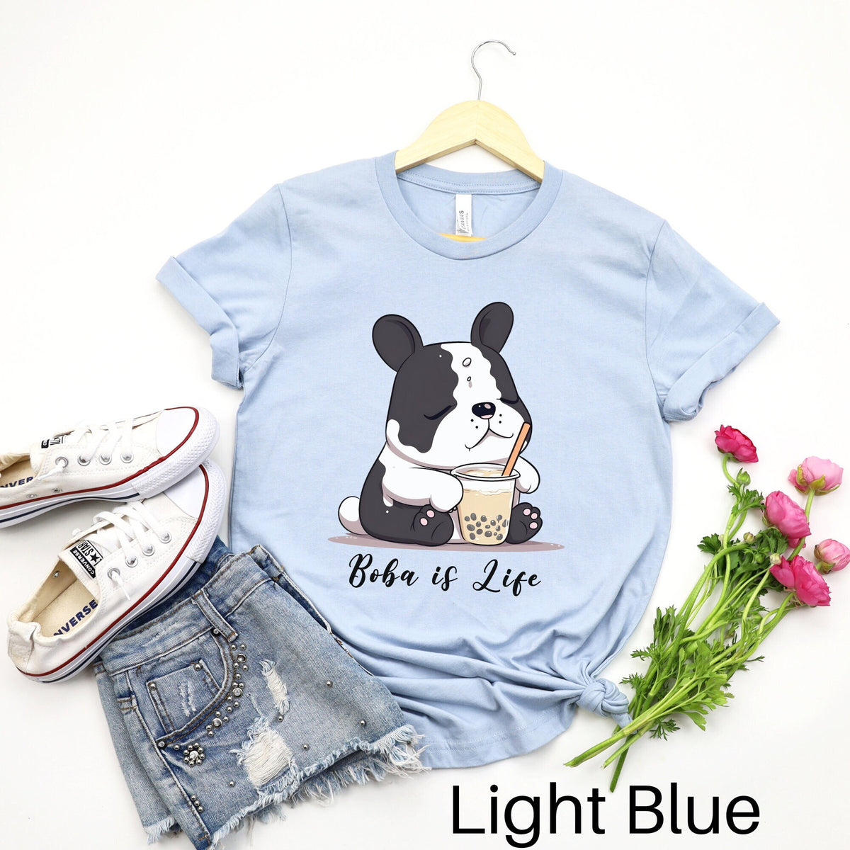 Boba Tea Shirt Bubble Tea Shirt Dog Lover Shirt Boba Shirt Boba Lover Gift Kawaii Shirt Dog Lover Gift Dog Shirt Boba Milk Tea Graphic Tee – Easygoing Wear · High-Quality Print