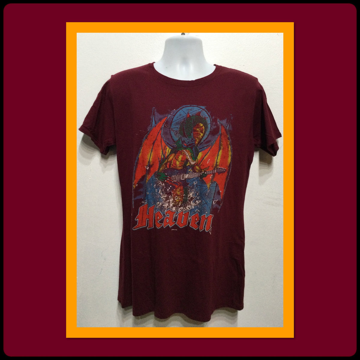 Vintage printed rock T shirt quotHeavenquot Size smallmedium Graphic Tee – Easygoing Wear · High-Quality Print