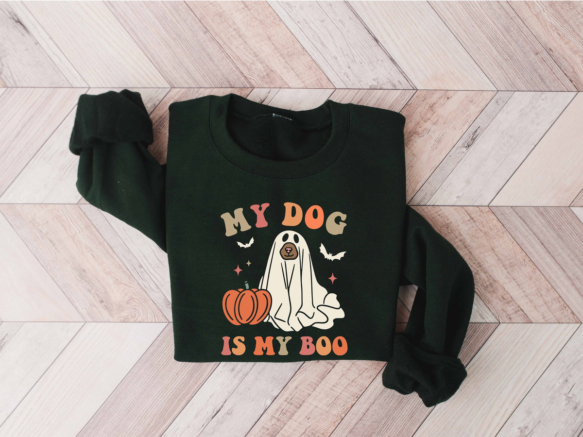 My Dog Is My Boo SweatshirtDog Mom ShirtDog Lover ShirtHalloween Dog ShirtHalloweenAnimal lover shirtMomsterFunny Halloween Shirt Sweatshirt – Cozy Vibes · High-Quality Print