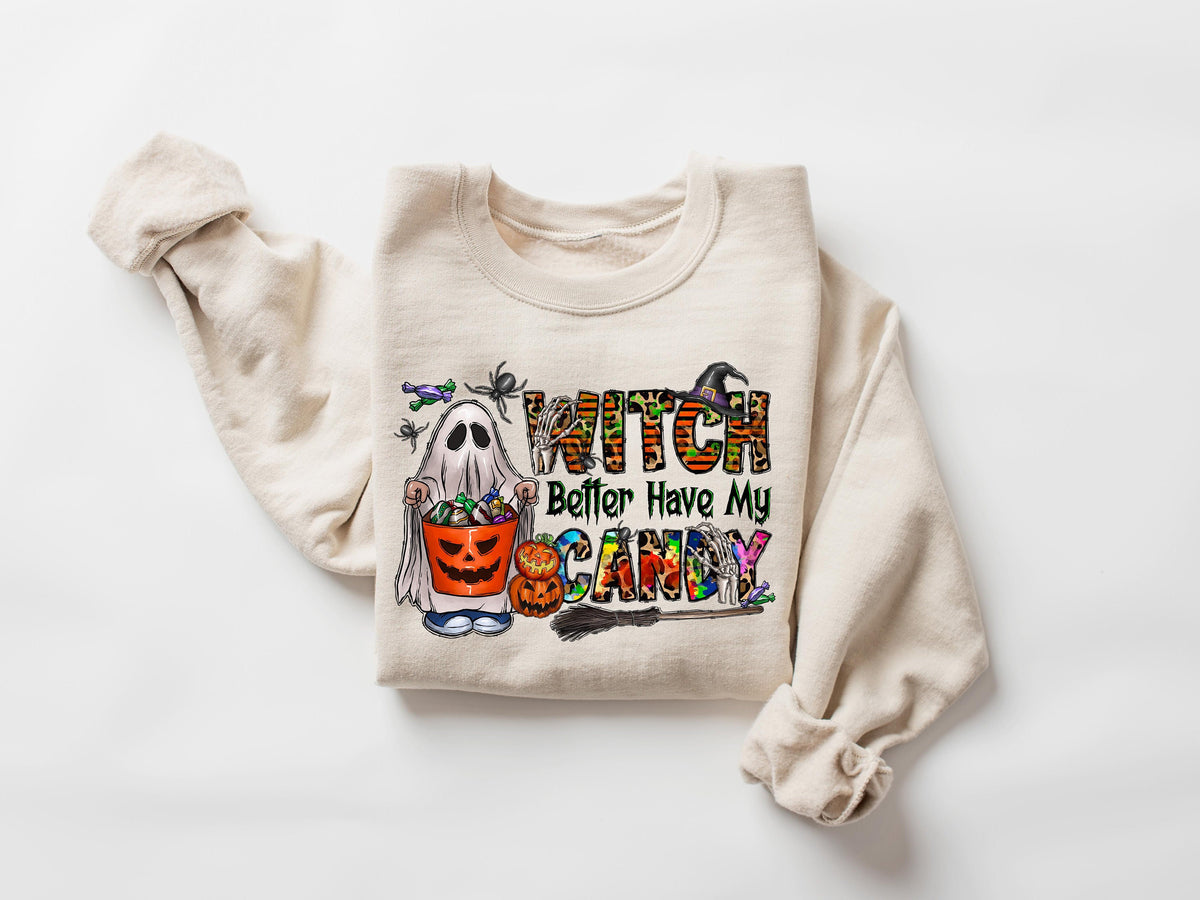 Witch Better Have My Candy Sweatshirt Halloween Trick or Treat Tee Halloween Trick or Treat Funny Halloween ShirtToddler Halloween Shirt Sweatshirt – Premium Graphic · Perfect For Daily Wear